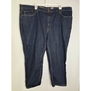 True Nation Mens Athletic Fit Dark Wash Indigo Denim Jeans 46x28 Stretch 46x24.5